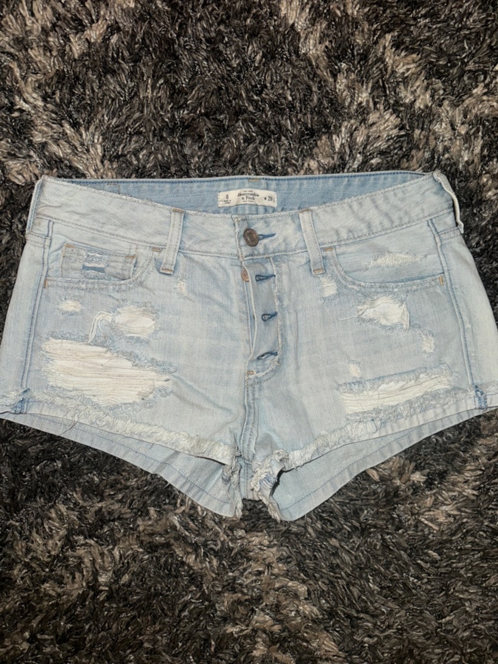 Abercrombie light wash shorties